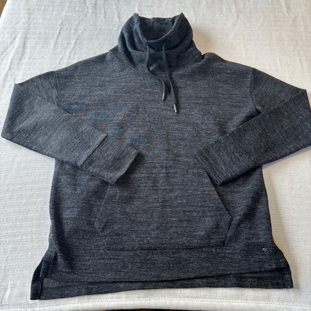 American Eagle Charcoal Gray Heather Cowl Neck Pullover Sweatshirt Womens Medium